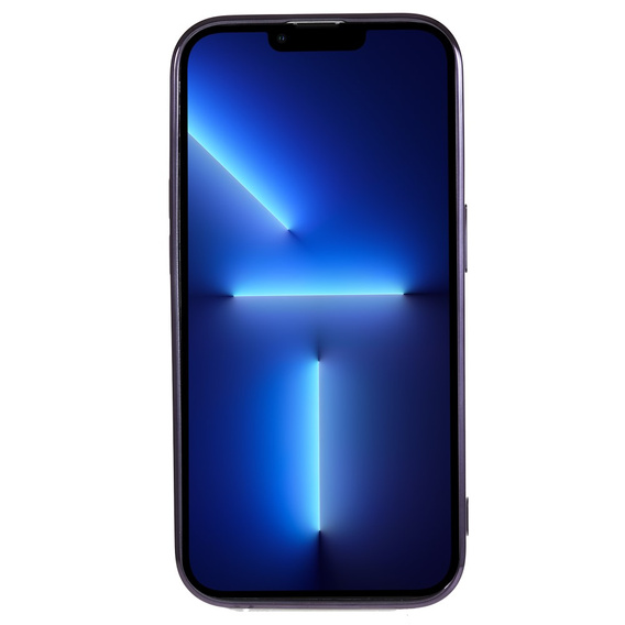 Чехол для iPhone 13 Pro, Electro MagSafe, фиолетовый + стекло для экрана