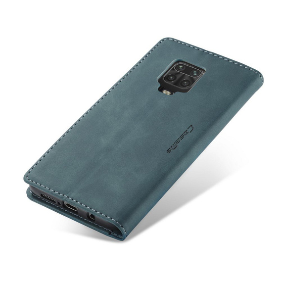 Чехол CASEME для Xiaomi do Redmi Note 9s / 9 Pro, Leather Wallet Case, синий