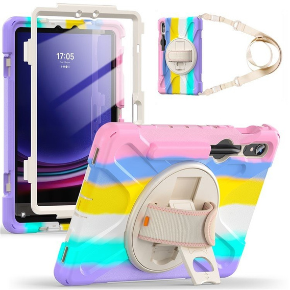 Детский чехол до Tab Samsung Galaxy Tab S7/S8/S9/ X710, бронированый 360, разноцветный