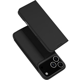 Чехол Dux Ducis для iPhone 17 Pro, Skin Pro, с клапаном, со слотом для карт, черный