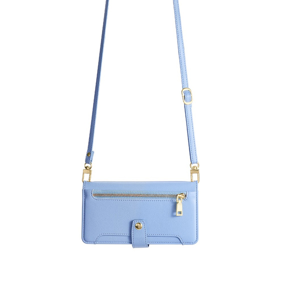 Откидной чехол для Samsung Galaxy S23, Wallet Zipper Pocket, синий