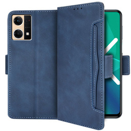 Откидной чехол для Oppo Reno7 4G, Card Slot, синий