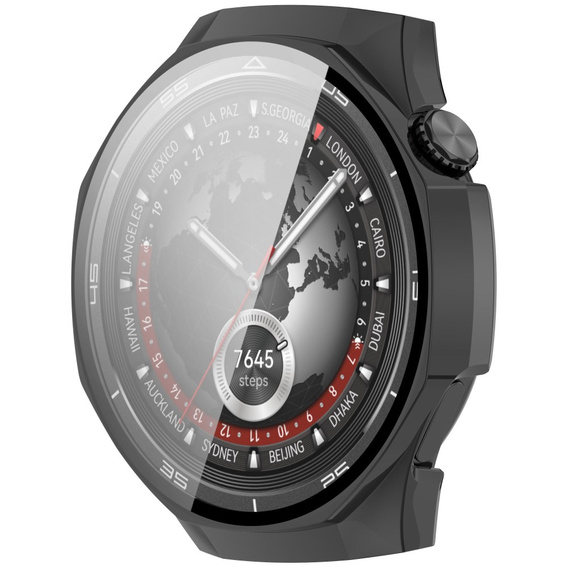 Чехол 2 в 1 + закаленное стекло для Huawei Watch GT 5 Pro 46mm, чёрный