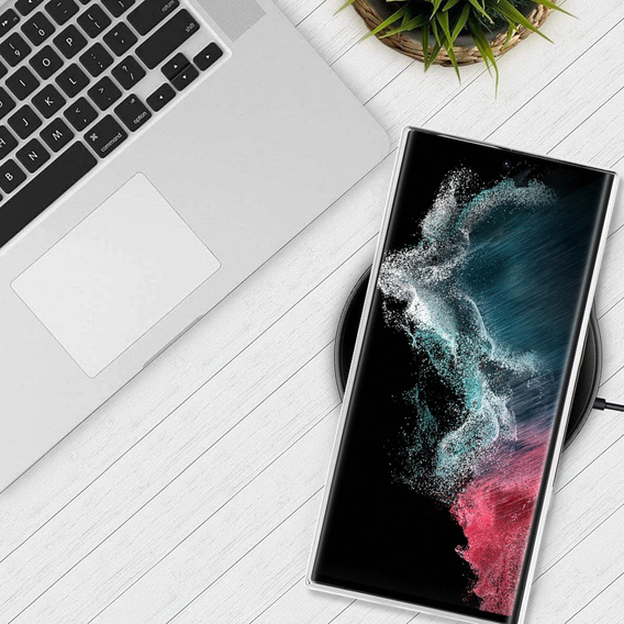 Чехол до Samsung Galaxy S22 Ultra, MagSafe Hybrid, серебряный