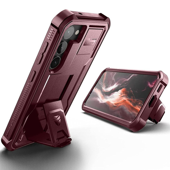 Броньований чохол для Samsung Galaxy S23, Dexnor Full Body (Two Frames), червоний