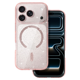 Чехол для iPhone 16 Pro Max, ERBORD Glitter MagSafe, прозрачный + стекло для экрана