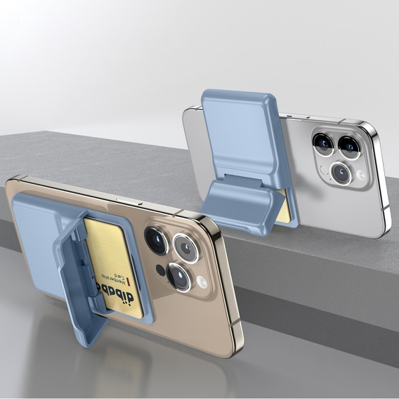 Магнитный кошелек для карт для iPhone 12 / 13 / 14 / 15, синий