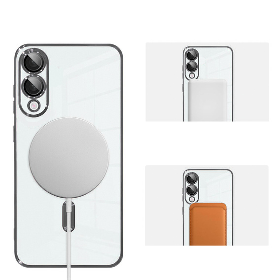 Чехол для Samsung Galaxy S25 Edge, Electro MagSafe, чёрный + стекло для экрана
