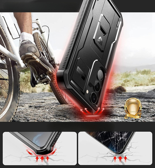 Бронированный чехол для Samsung Galaxy S23, Dexnor Full Body (Two Frames), чёрный