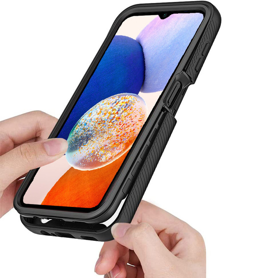 Чехол для Samsung Galaxy A14 4G/5G, Shockproof, с пленкой, чёрный