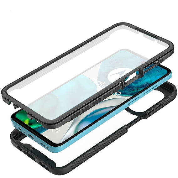 Чoхол Shockproof до Motorola Moto G52 4G / G82 5G, із захисним екраном, чорний
