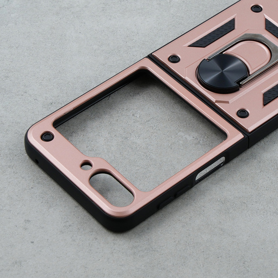 Броньований Чoхол до Samsung Galaxy Z Flip5 5G, Nox Case Ring, рожевий rose gold