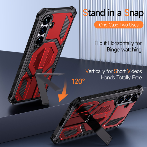 Захисний чохол із підставкою, сумісний із MagSafe, для Samsung Galaxy S25 FE