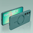 Чехол для Samsung Galaxy A26, ColorMag, для MagSafe, зелёный + закаленное стекло 9H