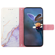Чохол-книжка для Xiaomi Redmi Note 13 Pro 4G / Xiaomi Redmi Note 14S / Xiaomi Poco M6 Pro 4G, Wallet, Marble фіолетовий