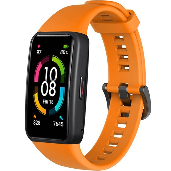 Силиконовый ремешок для Huawei Band 6 / Honor Band 6, Orange