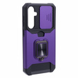 Броньований чохол для Samsung Galaxy S23 FE, Camera Slide Card Slot, чорний + скло 9H