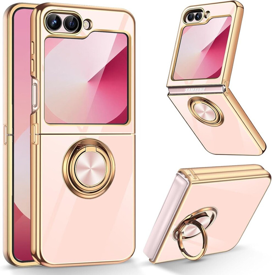 Чoхол до Samsung Galaxy Z Flip7 FE / Z Flip6, Electro Ring, рожевий