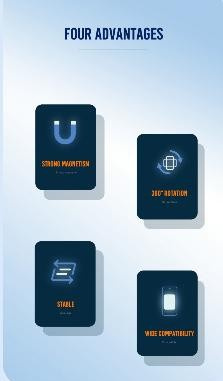 Автомобильный держатель XO C101 магнитный черный наклейка на приборную панель