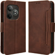 Откидной чехол для Realme GT 6 / 6T, Card Slot, коричневый