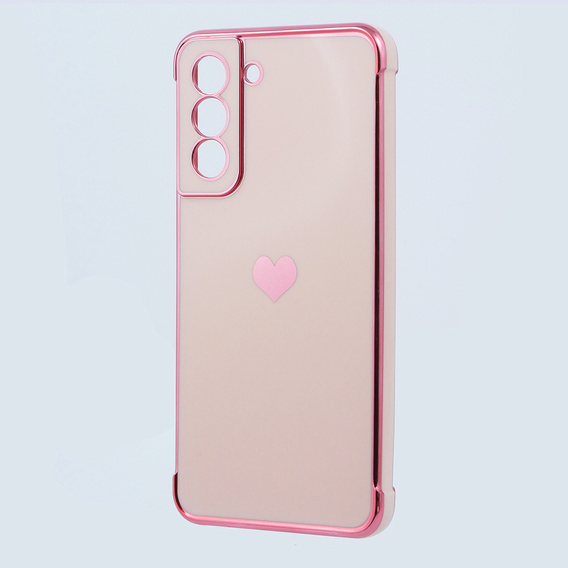Чoхол до Samsung Galaxy S21 FE, Electro heart, рожевий rose gold