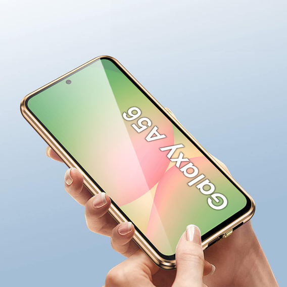 Чехол для Samsung Galaxy A56, Magnetic Dual Glass, золотой