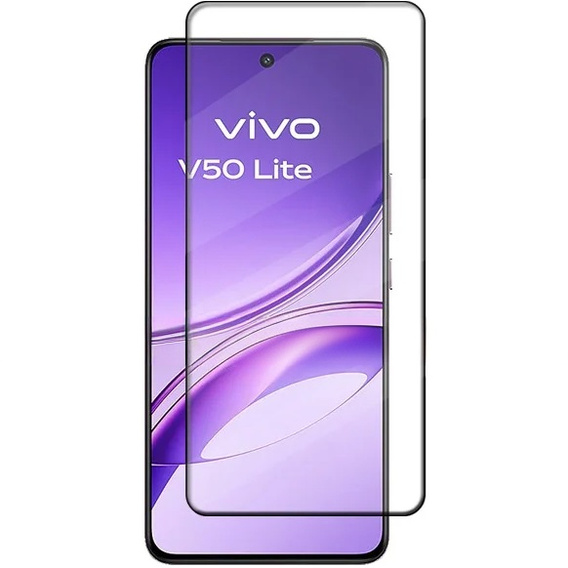 3D загартоване скло для Vivo V50 Lite 4G / 5G, чорна рамка