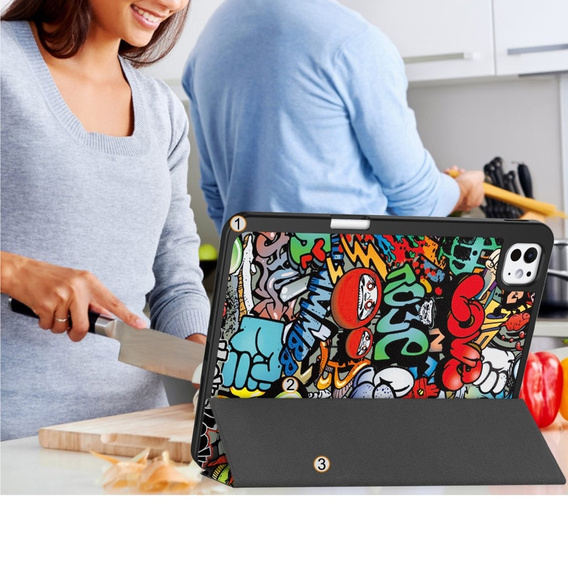 Чехол для iPad Pro 11 2024, Smartcase, graffiti