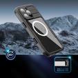 IP68 Водонепроницаемый чехол для iPhone 16 Pro Max, SHELLBOX MagSafe, чёрный