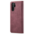 Чехол CASEME для Huawei P30 Pro, Leather Wallet Case, бордовый