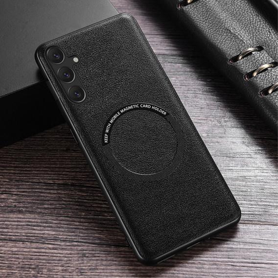 Чoхол до Samsung Galaxy A54 5G, Leather Hybrid MagSafe, чорний