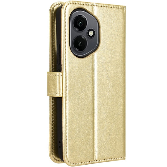 Откидной чехол для Honor 400 5G, Crazy Horse Wallet, золотой