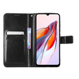 Откидной чехол для Xiaomi Redmi 12C, Crazy Horse Wallet, чёрный