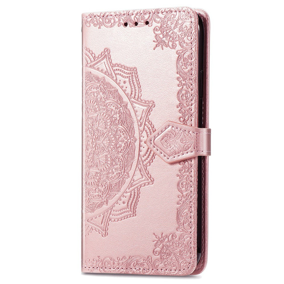 Чохол-книжка для Xiaomi 14T Pro, Mandala, рожевий rose gold