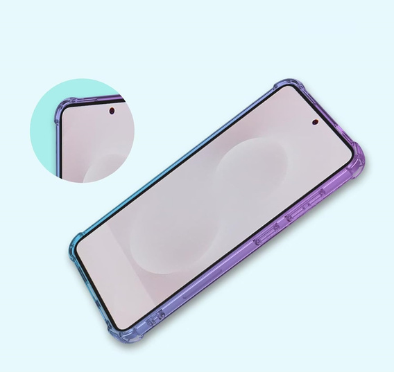 Чехол для Samsung Galaxy S25 Edge, Gradient Dropproof, Фиолетовый / синий