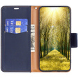 Откидной чехол для Samsung Galaxy A55 5G, Wallet Litchi Leather, темно-синий