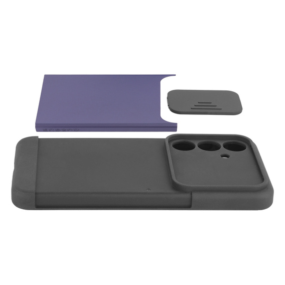 Чехол до Samsung Galaxy S24, ERBORD CamProtect Slide Camera, фиолетовый