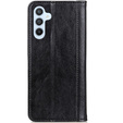 Чoхол до Samsung Galaxy S24+ Plus, Wallet Litchi Leather, чорний