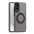 Чехол для Realme 12 Pro 5G / 12 Pro+ 5G, Leather Kickstand Ring, чёрный