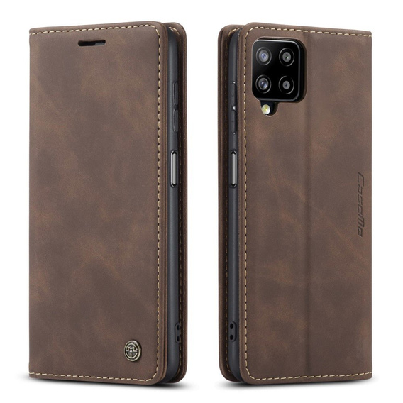 Чехол CASEME для Samsung Galaxy A12 / M12 / A12 2021, Leather Wallet Case, кофе