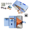 Откидной чехол для Xiaomi Redmi Note 13 Pro+, Wallet Zipper Pocket, синий