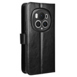 Откидной чехол для Honor Magic 6 Pro 5G, Crazy Horse Wallet, чёрный