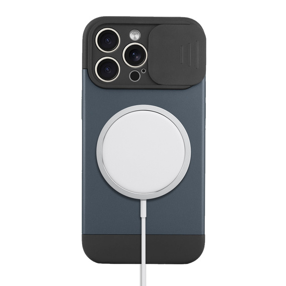 Чoхол до iPhone 15 Pro Max, ERBORD MagProtect Slide Camera, титановий синій
