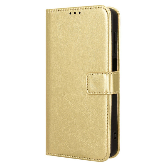 Откидной чехол для Samsung Galaxy M15 5G, Crazy Horse Wallet, золотой