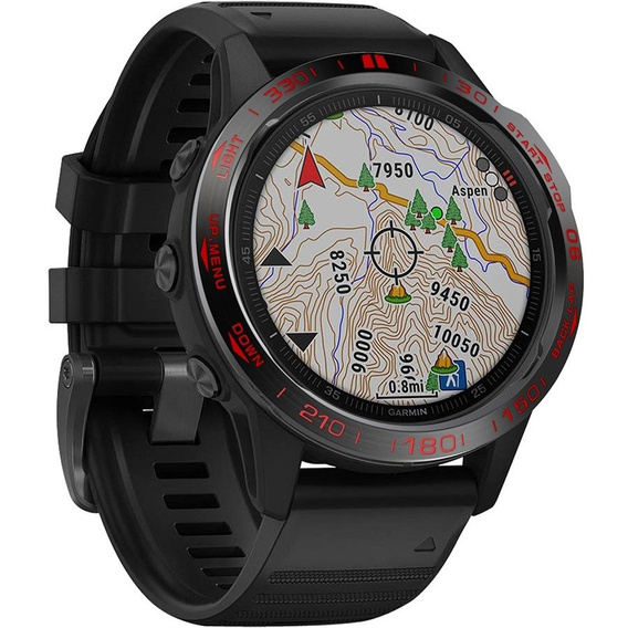 Накладка на безель для Garmin Fenix 6 / 6 Pro / 6 Sapphire,  Black/Red