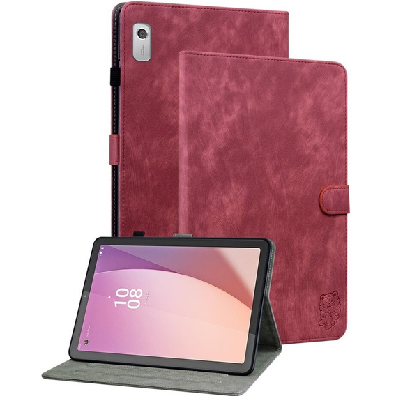 Чехол до Lenovo Tab M9, Wallet Pen Slot, красный