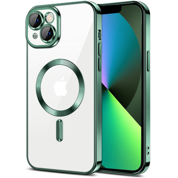 Чохол для iPhone 13, Electro MagSafe, зелений + Скло на екран