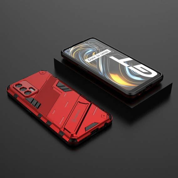 Чехол для Realme GT 5G, Military kickstand, синий