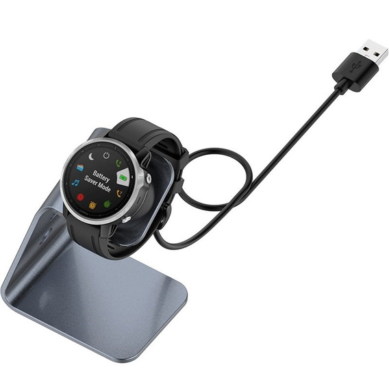 Алюминиевая USB док-станция для Garmin Fenix 7/7S/7X/6/6X/6S, серый