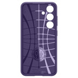 Чехол Spigen для Samsung Galaxy S24, Liquid Air, фиолетовый + закаленное стекло 9H